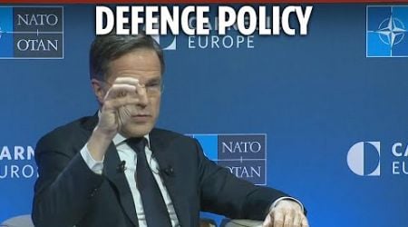 LIVE: NATO boss Mark Rutte gives speech on defence policy