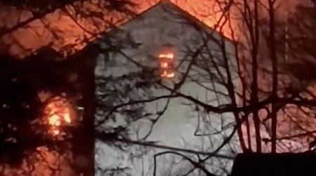 Fire service battle huge blaze at old mill in Moville