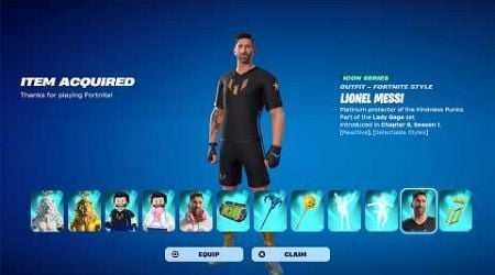 *NEW* Lionel Messi Skin Bundle in The Fortnite Item Shop (Full Showcase)