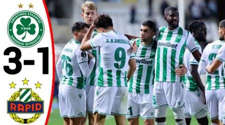 Omonoia vs Rapid Wien (3-1) All Goals and Extended Highlights