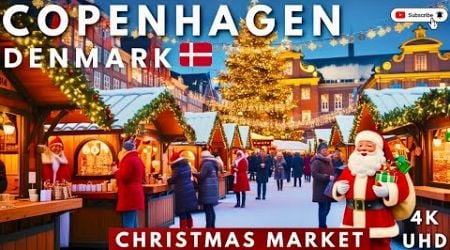 4K Ultra HD Walking Tour of Copenhagen | Christmas Markets &amp; City Highlights