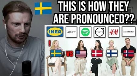 Reaction To Swedish was Shocked by the Pronunciation of Swedish Brand Names in Nordic Countries!!