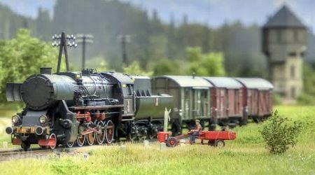 One of Poland&#39;s finest and most beautiful model railway layouts with steam trains in HO scale