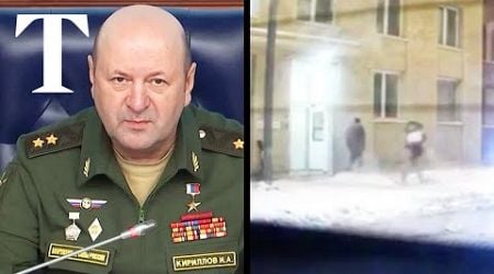 Moment Russian general killed by Ukrainian agents