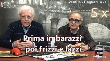 Juventus - Cagliari 4 - 0. Prima imbarazzi poi frizzi e lazzi