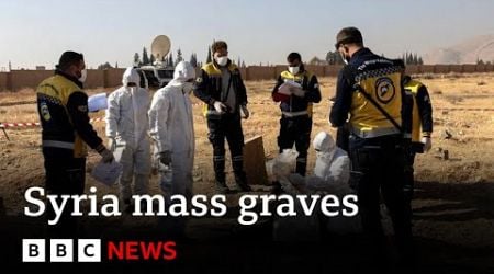 Syria mass graves: Daunting task of searching for and naming the dead | BBC News