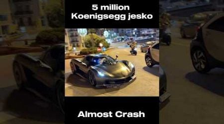 5 million jesko absolut almost crash #crash #koenigsegg #monaco