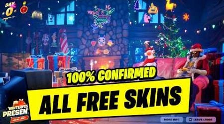 *CONFIRMED* All Fortnite Winterfest FREE SKINS for 2024 &amp; Winterfest Cabin Reveal