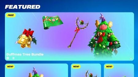 *NEW* Fortnite Guffmas Tree Bundle (FREE) Skin Showcase in The Fortnite Item Shop