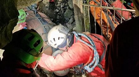 Injured researcher trapped in cave for 75 hours rescued in northern Italy