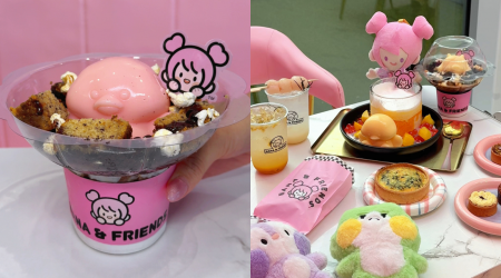 Free plushie with every bingsoo order at new blind box cafe concept in Suntec City