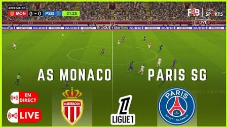 AS MONACO VS PARIS SG EN DIRECT | LIGUE 1 24-25 | SIMULATION &amp; SCORE LIVE #france