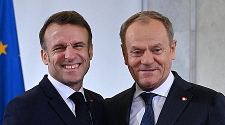 Poland's Donald Tusk Clowns Trump With Macron Handshake