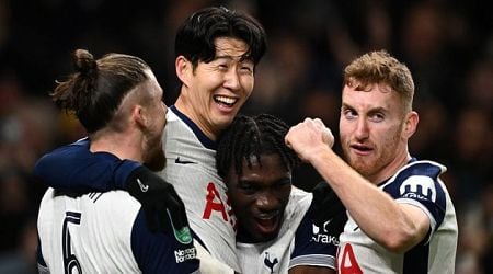 Spurs survive shocking second-half collapse to overcome Man United in Carabao Cup quarter-final