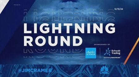 Lightning Round: I&#39;m not touching Dow until January, says Jim Cramer