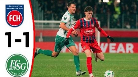 Heidenheim vs St. Gallen (1-1) All Goals and Extended Highlights