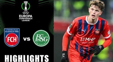 1. FC Heidenheim - FC St. Gallen 1-1 Hightlights | UEFA Conference League 2024/2025