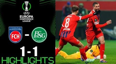 Heidenheim vs St. Gallen 0-0 Highlights | UEFA Conference League - 2024/2025