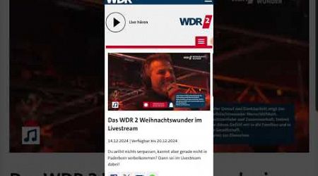 Das WDR Weihnachtswunder im Livestream