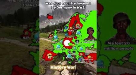 Was Your Country Invaded By Germany In WW2 #capcut #europe #mapper #history #geography