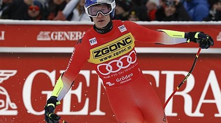 Odermatt remains winless in Gardena after 3rd-place result in super-G, US skier Goldberg 2nd