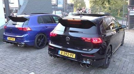 Modified Cars Arriving at a Meet! Golf 7.5 R 2.5 TFSI RS3 Engine, Golf 8 R Akrapovic, Golf 7 GTI TCR