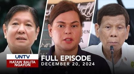 UNTV: Hataw Balita Ngayon | December 20, 2024