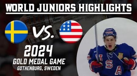 United States vs. Sweden | 2024 WJC Gold Medal Game | Extended Highlights