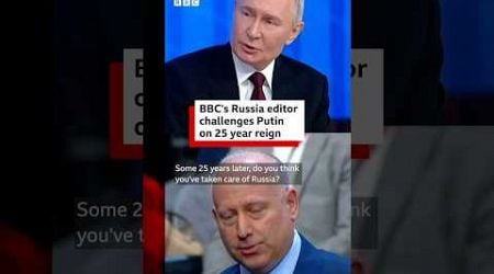 BBC&#39;s Steve Rosenberg challenges Putin on his 25 years in power in Russia. #Russia #Putin #BBCNews