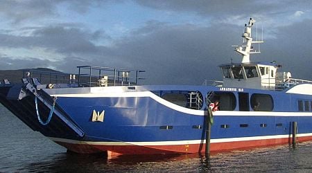 Arranmore Ferry crew take receipt of new boat, 'Arranmore Blu' 