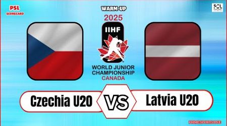 Czech Republic vs Latvia U20 | Warm-Up Game | IIHF World Junior Ice Hockey 2025 Live Score today