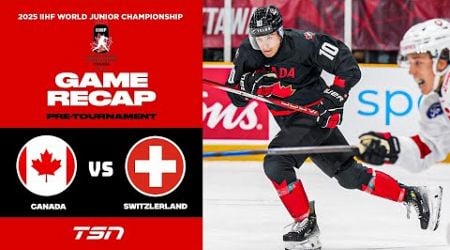 2025 World Junior Championship Pre-Tournament Game Highlights: Canada vs. Switzerland