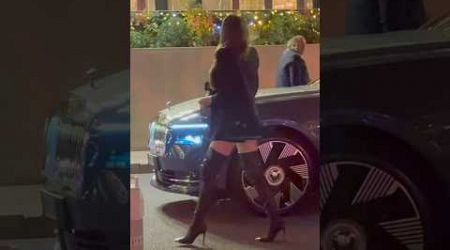 SEXY BILLIONAIRE LADY ARRIVE IN ROLLS ROYCE SPECTRE #monaco #supercars #shorts #viral #trending #fyp