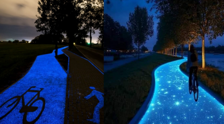 This Glow-in-the-Dark Bike Path Is Real, But That Viral Image Isn't What You Think