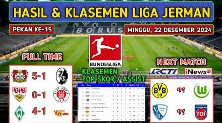 Hasil Liga Jerman Tadi Malam ~ LEVERKUSEN vs FREIBURG ~ STUTTGART vs PAULI | Klasemen BUNDESLIGA