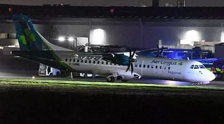 Emergency services on runway following incident involving regional Aer Lingus flight