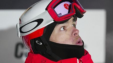 Canadian Kingsbury's World Cup moguls win streak ends with silver medal in Georgia