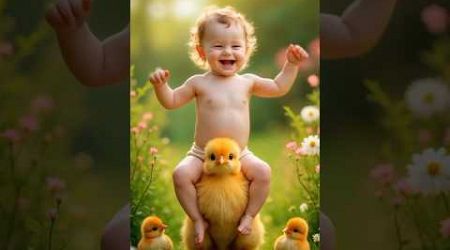 Cute baby with animal show #babylove #animallover #cute