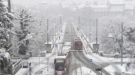 Snowfall causes travel restrictions in much of Switzerland