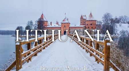 Lithuania 4K - Frozen Wonders and Tranquil Beauty of Winter Landscapes - Calming Piano Music