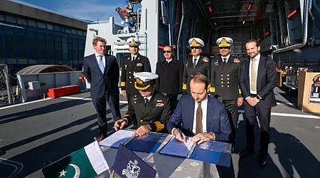 Pakistan Navy commissions offshore patrol vessel PNS YAMAMA in Romania