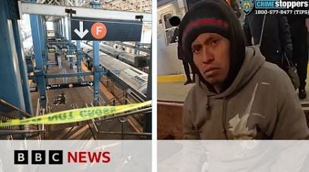 Man arrested over death of woman set on fire on New York subway | BBC News