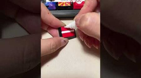 Drawing Denmark flag on the keyboard #shorts #diy #art #tiktok #trending