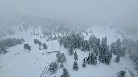 Sub-zero Temperatures, Fog and Snow in Mountains