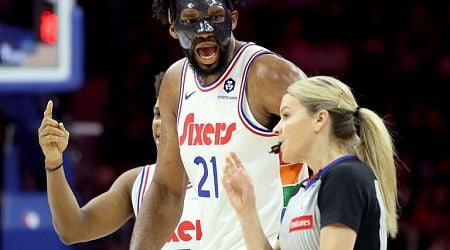 Embiid ejected from 76ers win for arguing charge involving Wembanyama