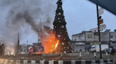  Protests erupt in Syria over Christmas tree burning 