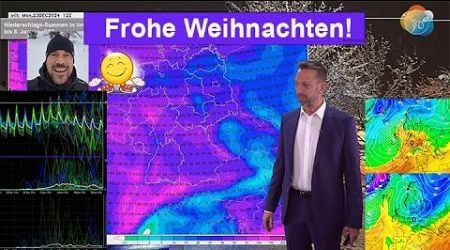 Frohe Weihnachten! Hochdrucklage bis Silvester, dann Tief-Unruhe. Wettervorhersage 24.-29.12.2024.