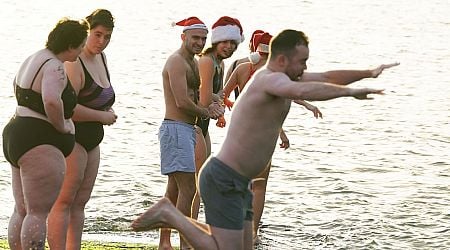 Hundreds brave the cold weather to take on Christmas Day swims across Ireland