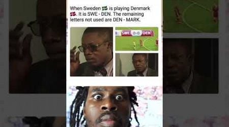 When Sweden is playing Denmark . It is SWE - DEN. The remaining letters not used are DEN MARK.