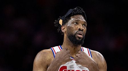 Watch: 76ers' Joel Embiid takes pregame tumble into stands